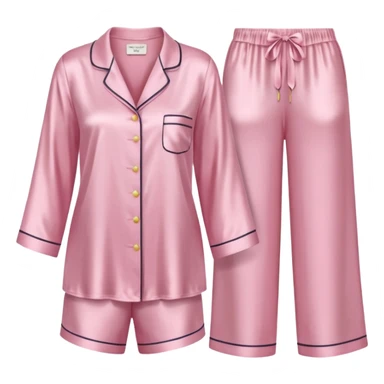 Light pink silk pyjamas set sticker