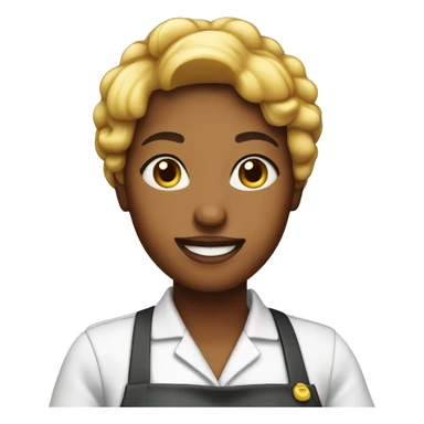 waitress fast food sticker