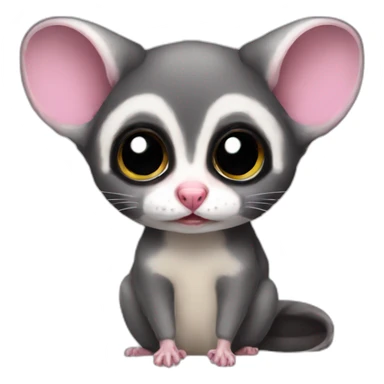 Sad sugar glider sticker