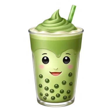 show me matcha boba tea latte sticker
