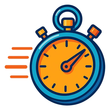 stopwatch with speed lines in vibrant toon style sticker