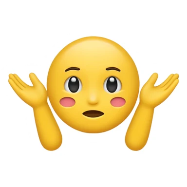 create a nonchalant emoji shrugging sticker