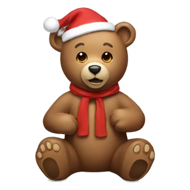 Christmas bear sticker