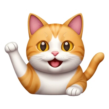 Excited cat sticker
