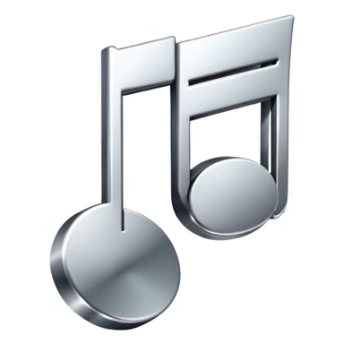 3D music icon logo note  sticker
