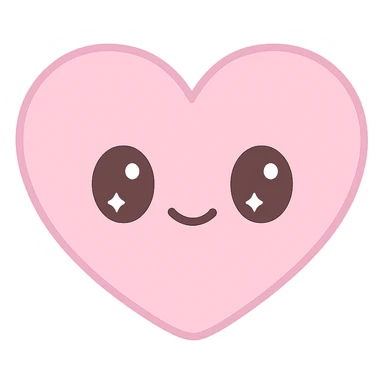 pink heart kawaii style sticker