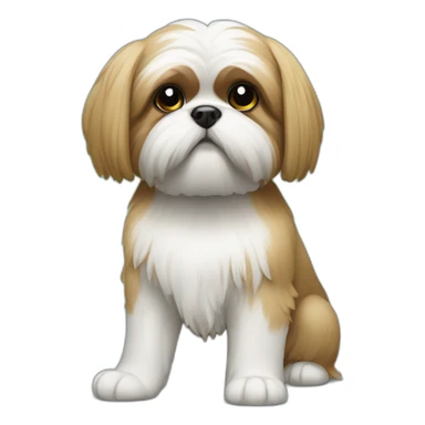 Shi tzu con placa verde sticker