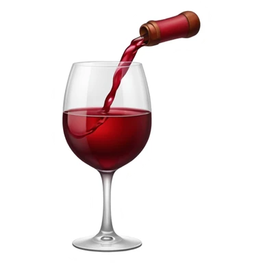 glass of red wine sticker