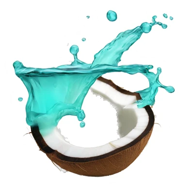 coconut  turquoise water pouring out sticker