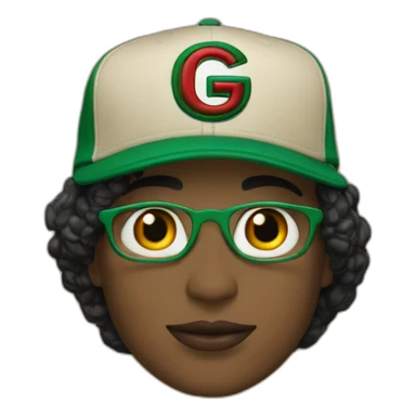 Joven con gorra Gucci  sticker