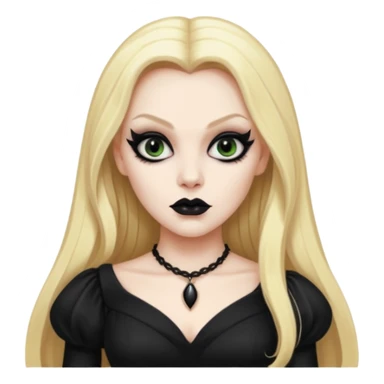 Vampira with long blonde hair sticker