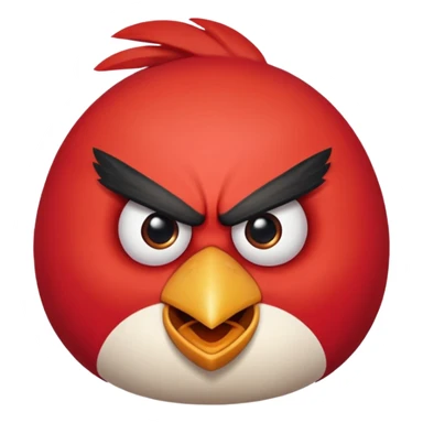 Red angry birds  sticker