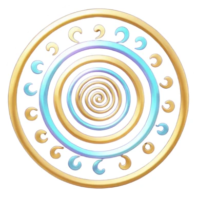 Psychic spiral icon sticker