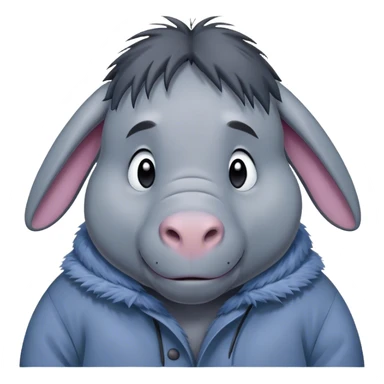 Eeyore in the winter sticker