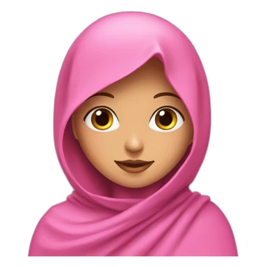 pink burka with flowers girl sticker