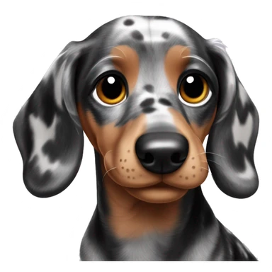 Black Merle mini dachshund  sticker