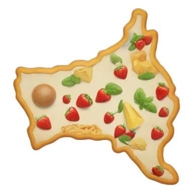 map marker shape, "food", white bg, w h 80% sticker