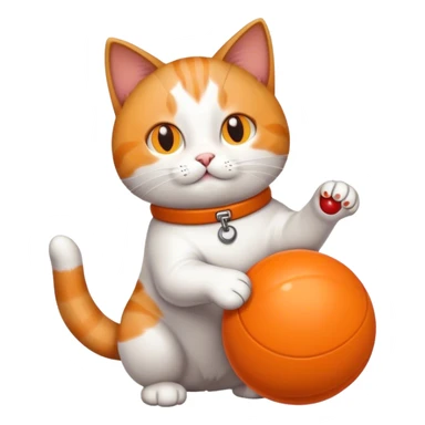 Cat with Ballz sticker
