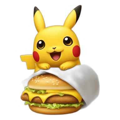 picatchu eats a Mc Donald's sticker