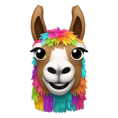 colorful llama-shaped pinata sticker