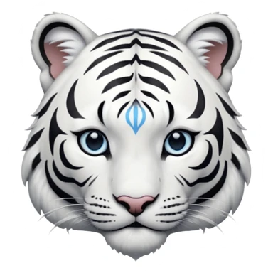 white tiger with blue eye sticker