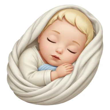 newborn white baby girl in a swaddle sticker