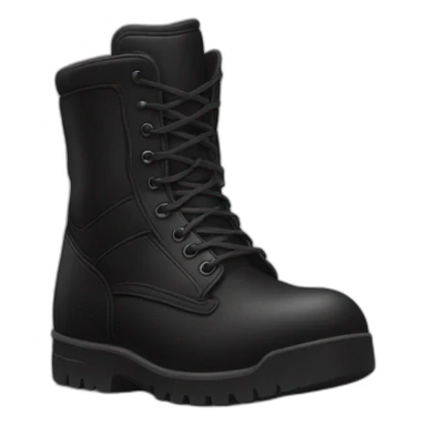 A pair of black army boots  sticker