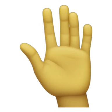 yellow hand with finger on mouth sticker