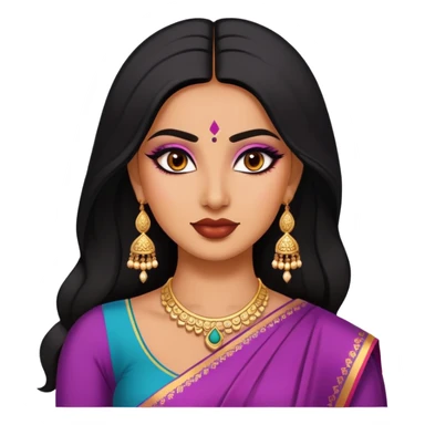 pretty south asian baddie with makeup sticker