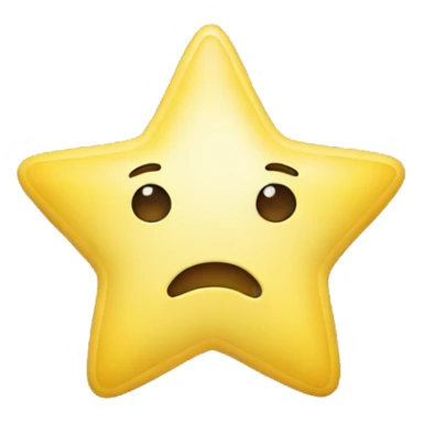 Yellow Star with no facial features  sticker