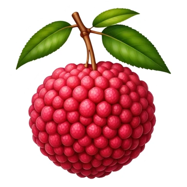 Hyper realistic lychee fruit sticker