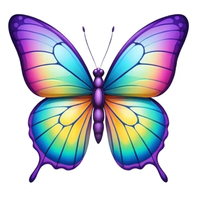 bright butterfly clear background sticker