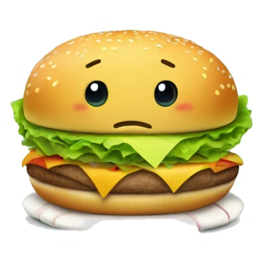 Cheeseburger playing tennis sticker