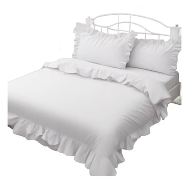 Milk Bed linen with ruffles Milk Bed linen with ruffles sticker