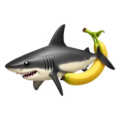 banana shark sticker