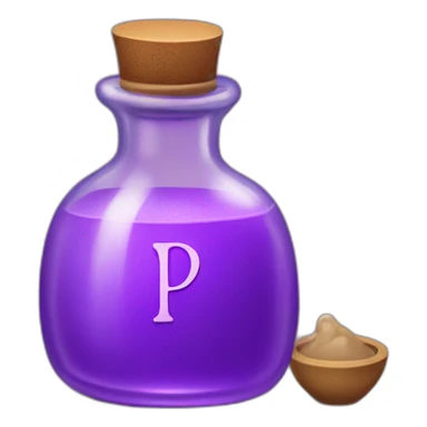 Violet Potion with p letter written sticker