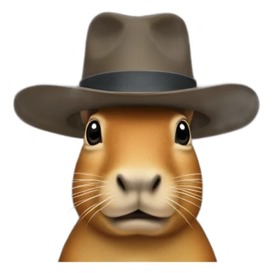 capivara de chapeu sticker