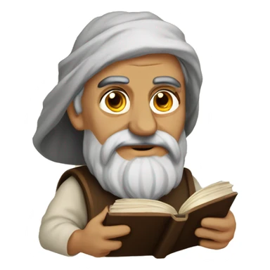 Fuzuli - Old Turkish Medieval poet with a book sticker