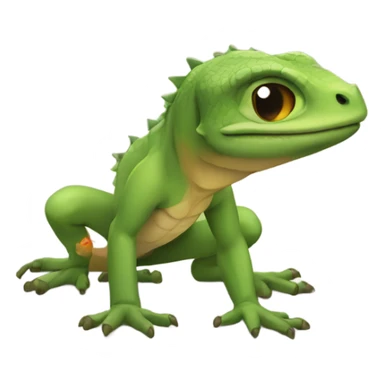 Lizard flicking you off sticker
