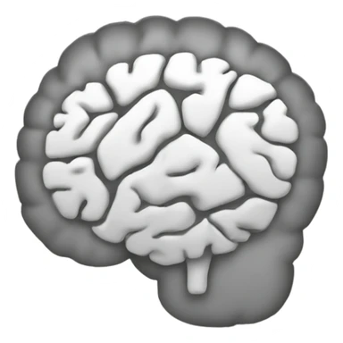 brain emoji white sticker