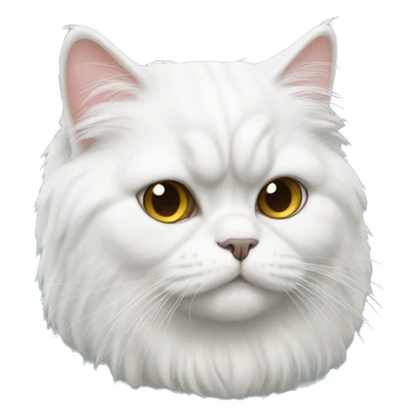 white persian cat sticker