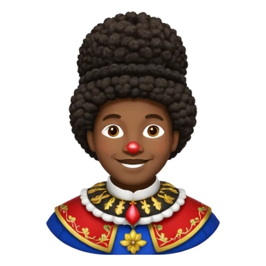 Zwarte Piet , de knecht van Sinterklaas. Met zijn kraag, Afro haar en een muts op zijn/ haar hoofd goofd sticker