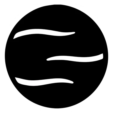 monochrome solid shape icon of planet Neptune, bold and easy to identify as Neptune sticker