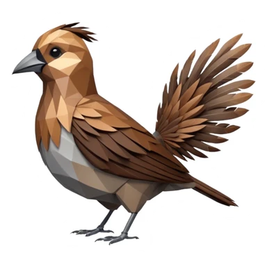 dead bird low poly sticker