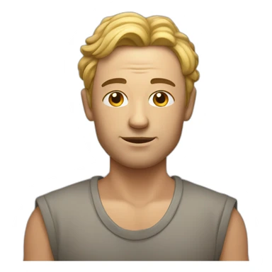 a fair skin man meditating funny sticker