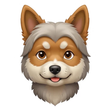 Old yorkie with a huskey sticker