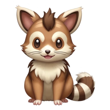 Furret-Rockruff-Hybrid (Full body) sticker