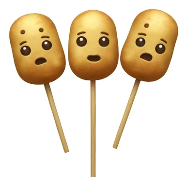 Three potatoes dango string on stick sticker