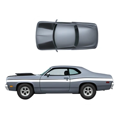 1971 Plymouth duster gray  sticker
