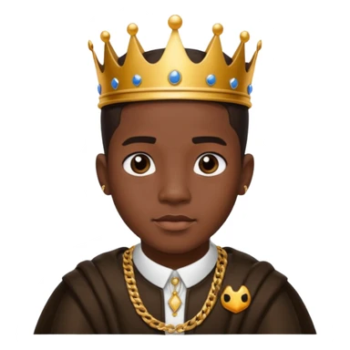 King Combs with dark brown hair sticker